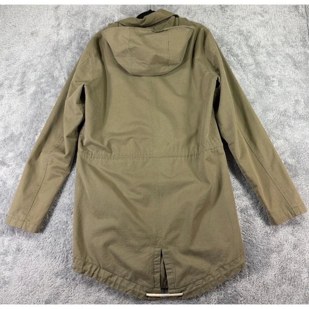 Shades‎ of Grey Micah Cohen Jacket Mens M Green Hooded Zip Snap Lined Minimalist